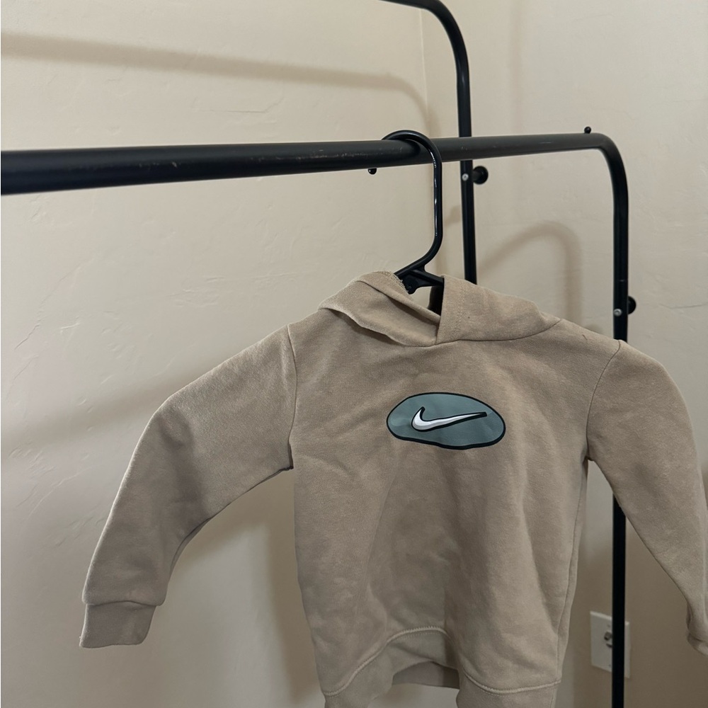 Nike Tan Sweatshirt with Swoosh Logo